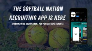 Softball player creating a recruiting profile